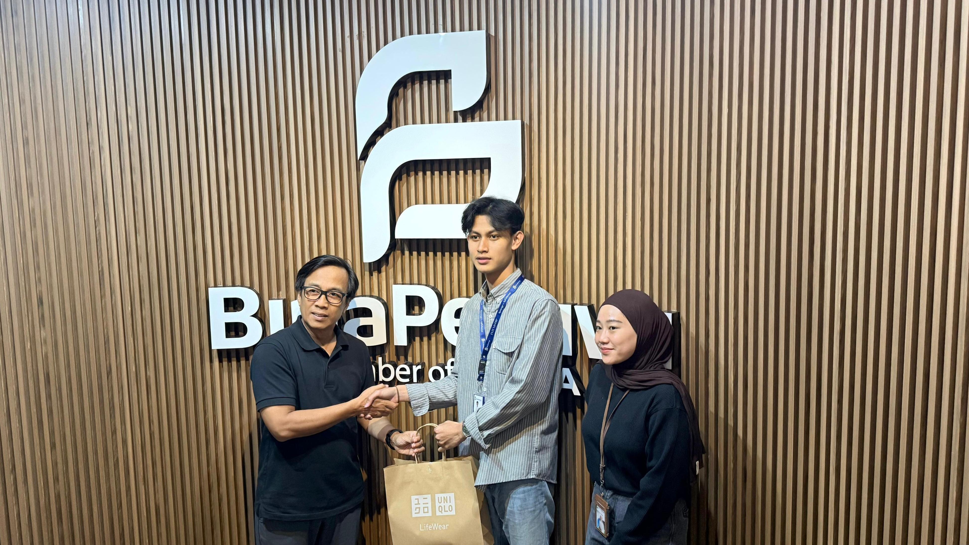 Farewell gift from Bina Pertiwi with the GM of HC department and my mentor