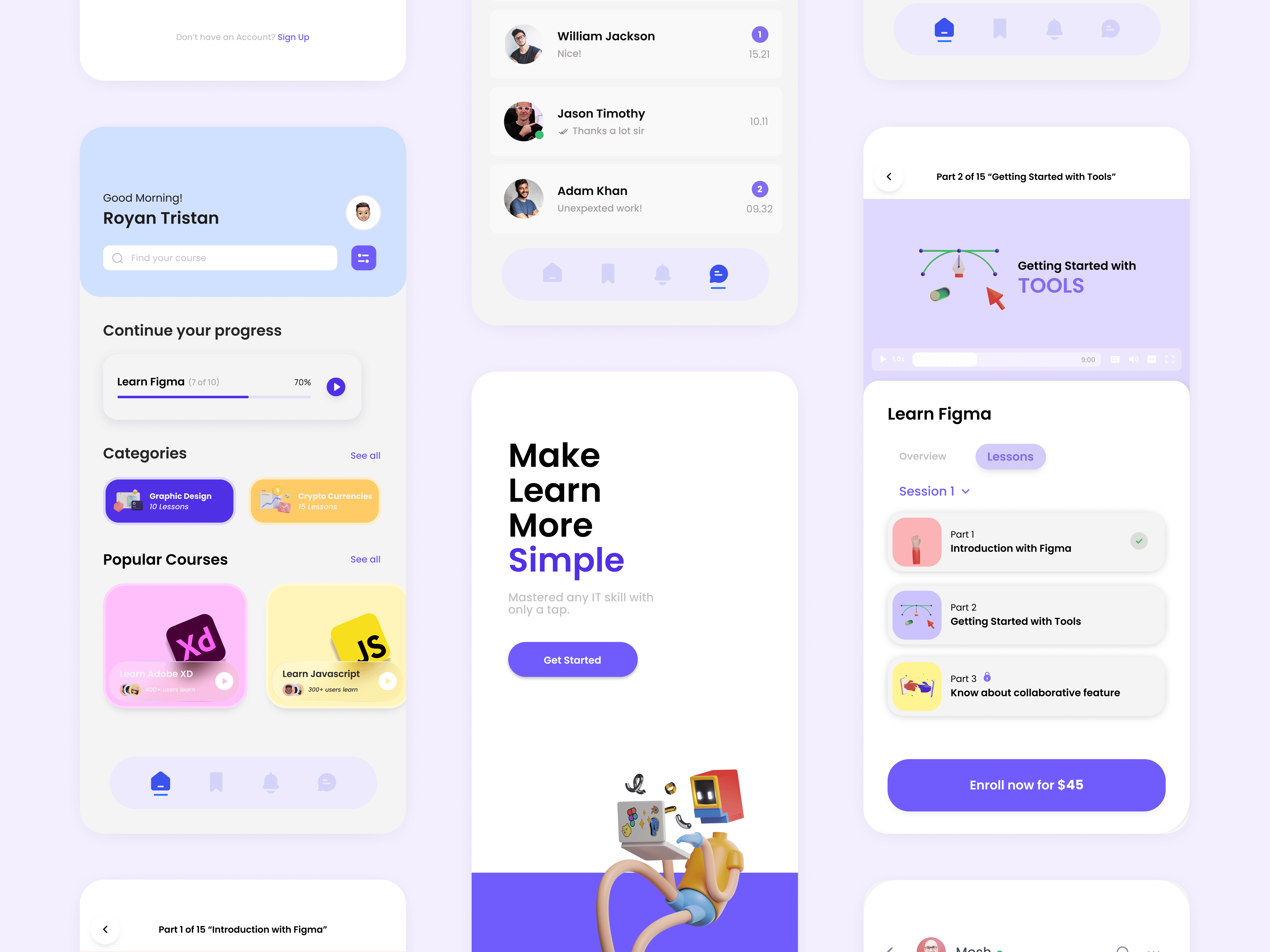 Learnify UI mockup